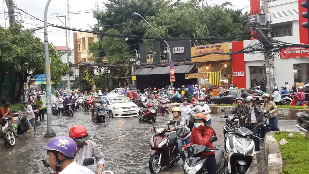 Mưa lớn kèm theo gió mạnh ở nhiều quận trung tâm TPHCM ảnh 5