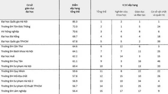 Bao giờ Việt Nam mới có xếp hạng đại học tin cậy? ảnh 1
