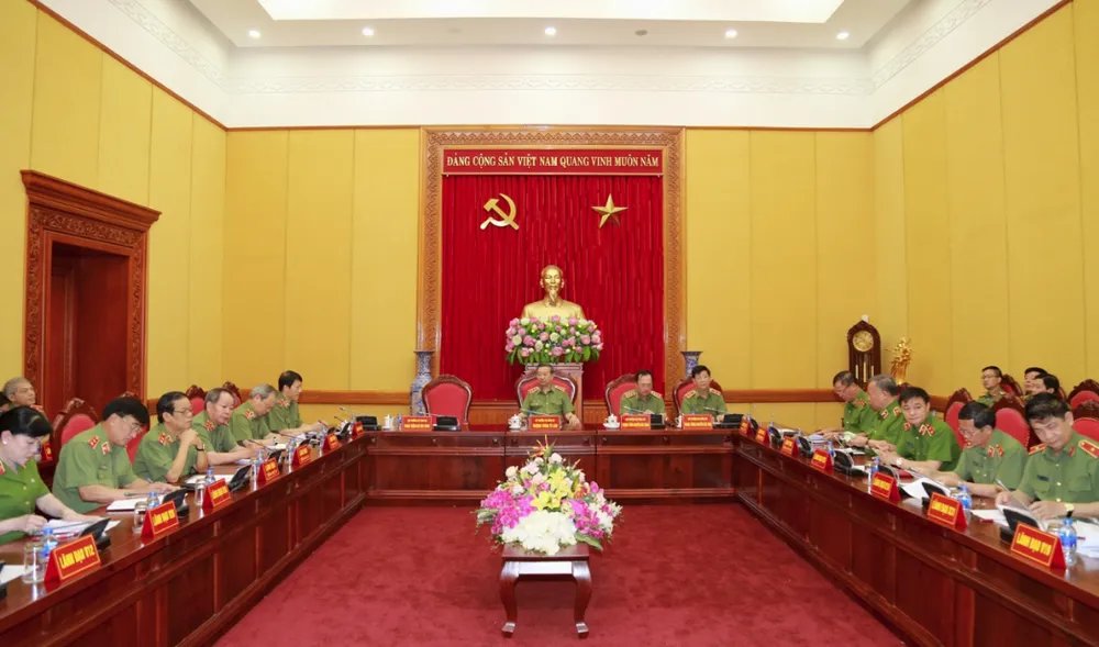 Toàn cảnh cuộc họp. Ảnh: Bộ Công an