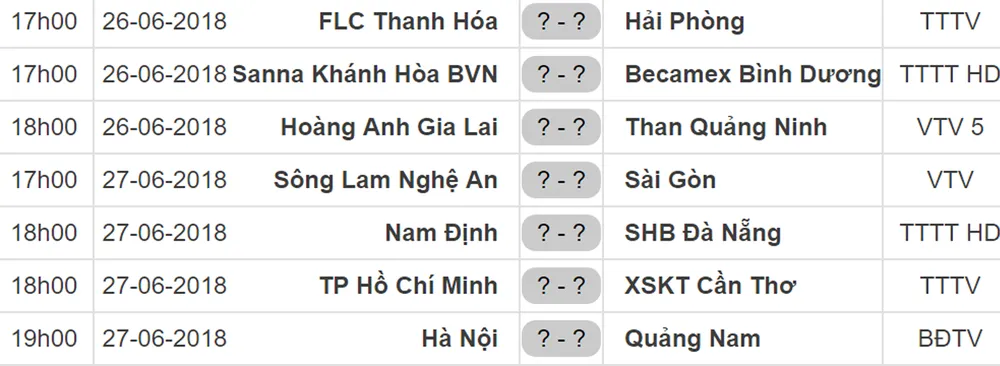 Lịch thi đấu vòng 16 Nuti Cafe V.League 2018: Hoàng Anh Gia Lai tiếp Than Quảng Ninh ảnh 1