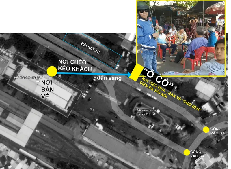 “Cò” vé công khai tại ga Sài Gòn ảnh 1