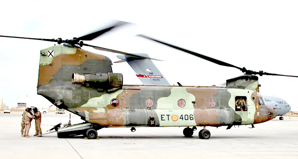 Máy bay của quân đội Mỹ hạ cánh xuống căn cứ không quân Ain al-Asad, ở Anbar, Iraq  ngày 13-1-2020. Ảnh: AP