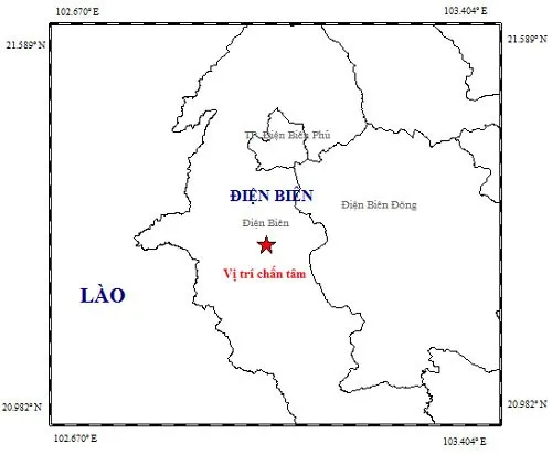 Vị  chí trấn tâm ở Điện Biên