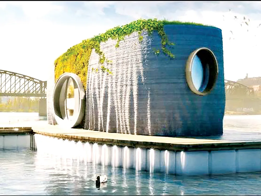 Độc đáo nhà nổi... in 3D