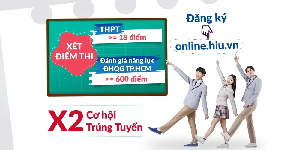 Đại học QT Hồng Bàng xét điểm thi THPT từ 18 và điểm đánh giá năng lực từ 600