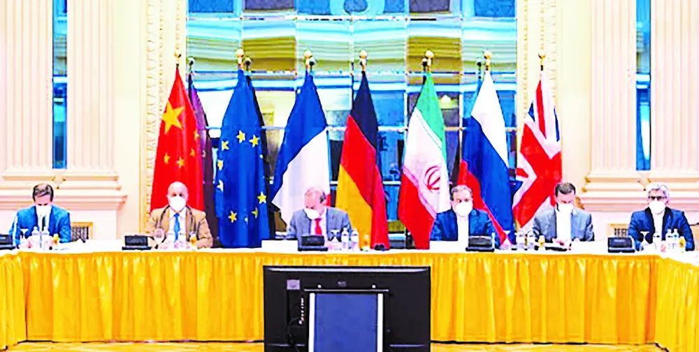 Quang cảnh cuộc họp của Ủy ban chung giám sát JCPOA tại Vienna, Áo ngày 20-6