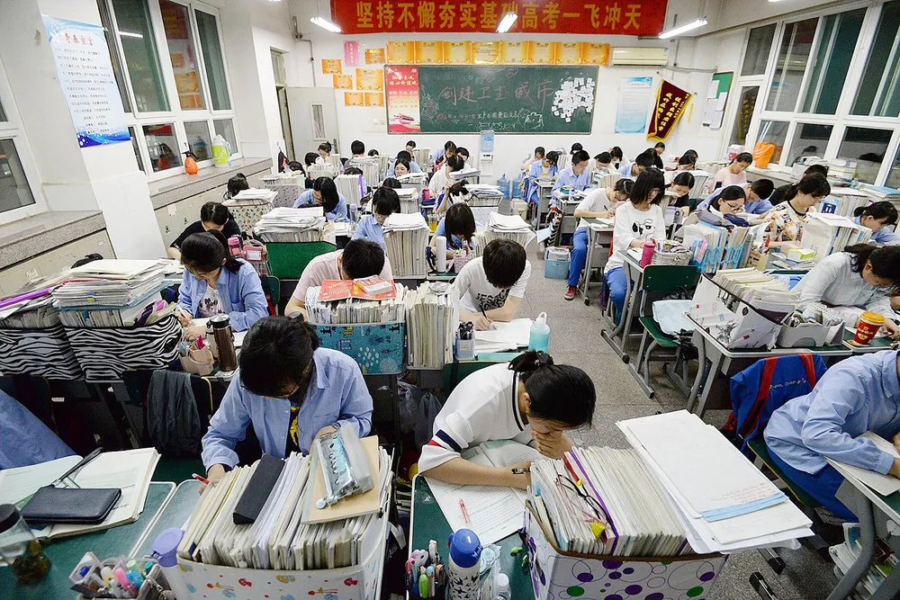 Một lò luyện thi ở Trung Quốc