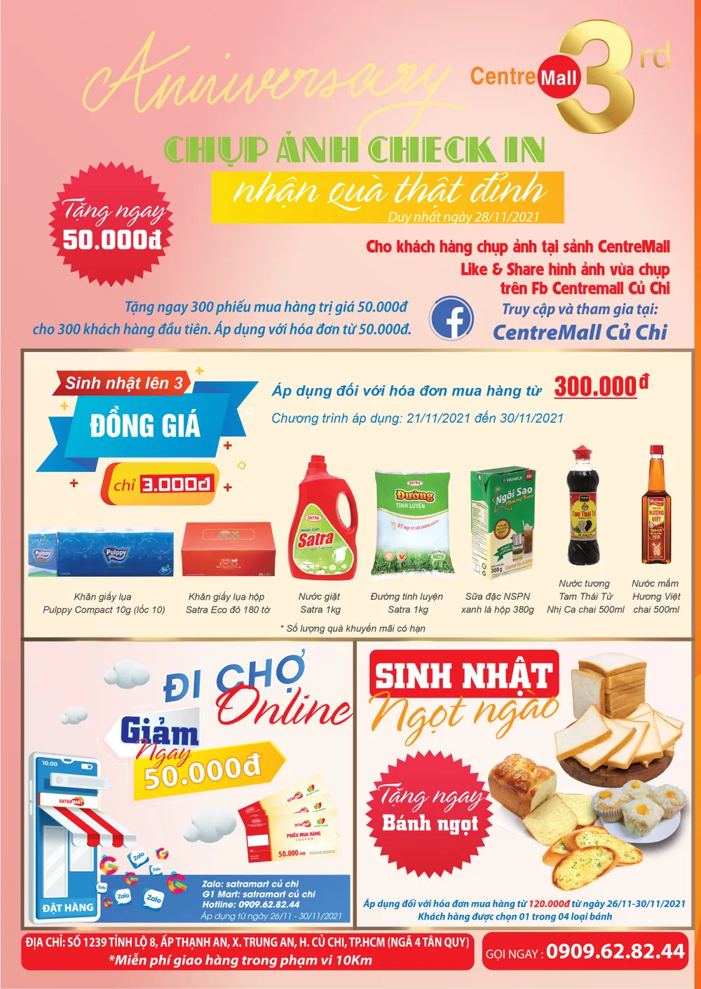 Hệ thống bán lẻ Satra thực hiện chương trình khuyến mại “Giá sốc giảm tận gốc”, từ ngày 22-11 đến ngày 5-12-2021 ảnh 1