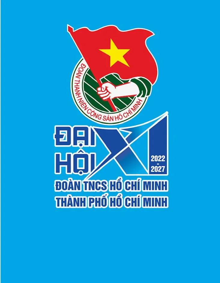 Biểu trưng Đại hội đại biểu Đoàn Thanh niên Cộng sản Hồ Chí Minh TPHCM lần thứ XI, nhiệm kỳ 2022 – 2027. Ảnh: hcmcpv