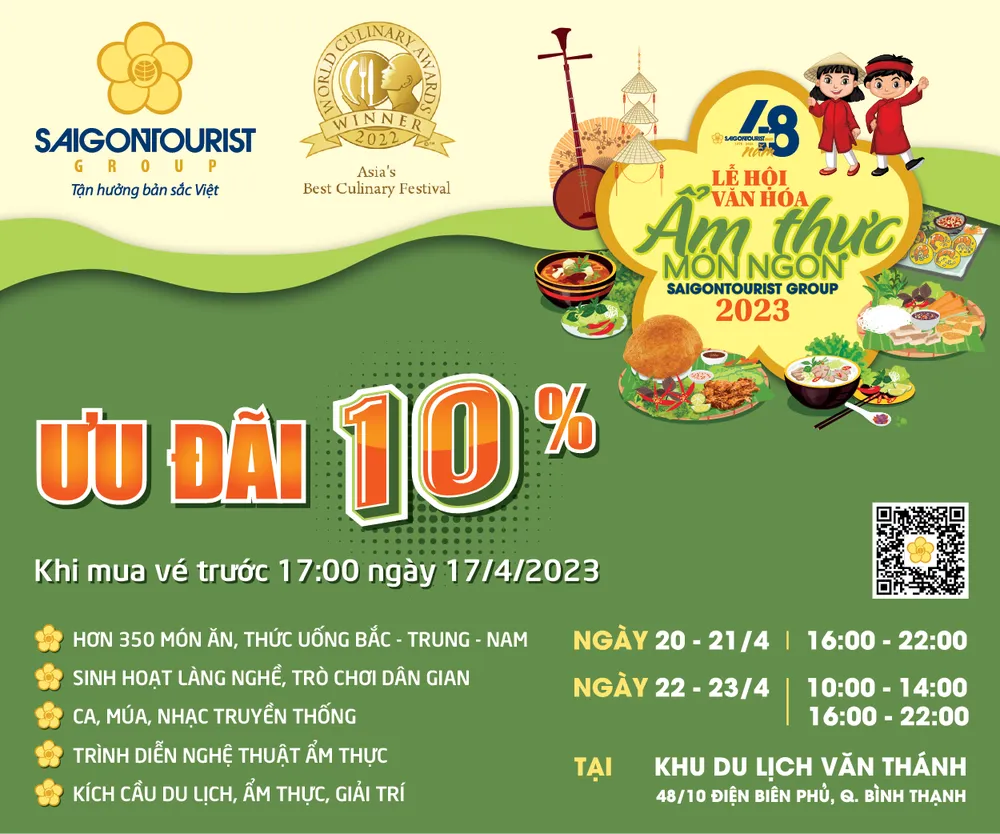 Vé lễ hội bán ưu đãi khi mua trước ngày 17-4-2023