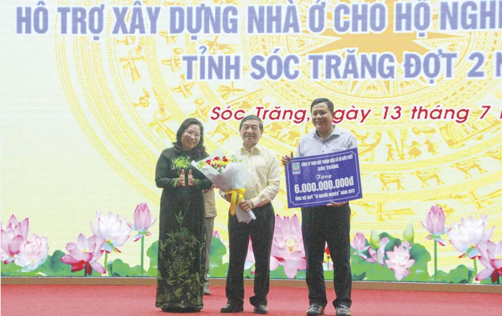 XSKT Sóc Trăng trao 6 tỷ đồng hỗ trợ xây nhà ở cho hộ nghèo trên địa bàn tỉnh Sóc Trăng, năm 2022