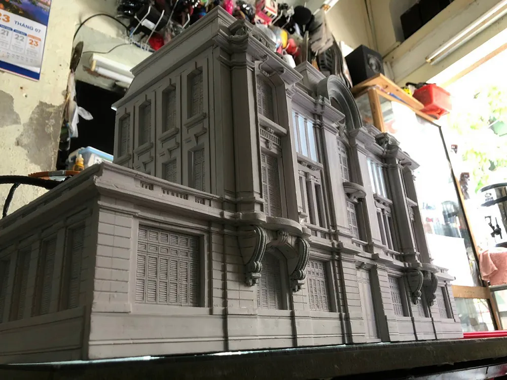 Mô hình trụ sở Báo Hà Nội Mới