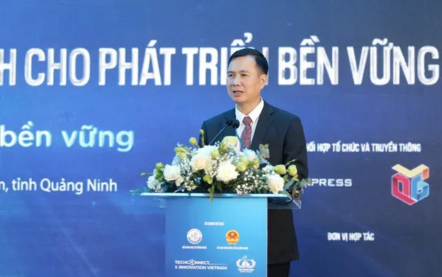 Thứ trưởng Bộ KH-CN Bùi Thế Duy phát biểu tại Diễn đàn. Ảnh: VGP/HG