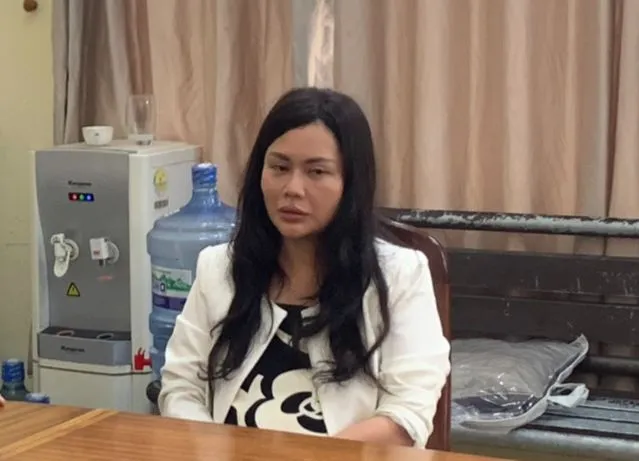 Phạm Thái Mai Hương tại cơ quan công an