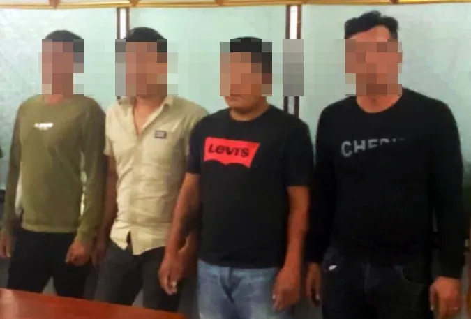 4 đối tượng bị bắt giữ. Ảnh: CA