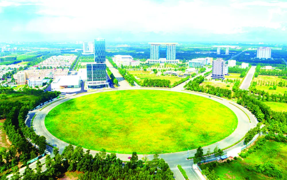 Toàn cảnh TP Mới Bình Dương, nơi sẽ trở thành điểm nhấn của tỉnh đến năm 2030 với nhiều công trình trọng điểm đang triển khai.jpg