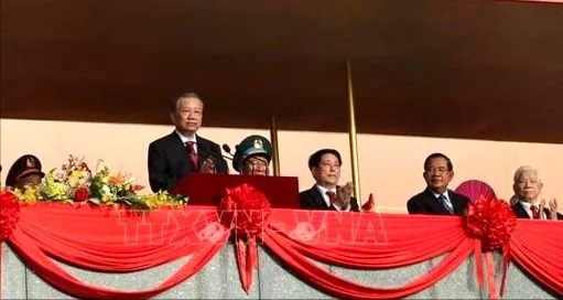 Tổng Bí thư Tô Lâm phát biểu tại lễ kỷ niệm. Ảnh: TTXVN
