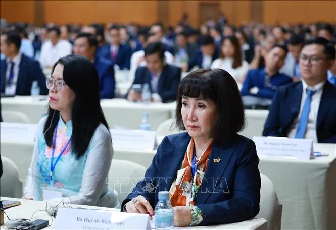 Các đại biểu hai nước tham dự Hội nghị xúc tiến đầu tư Việt Nam - Lào năm 2025. Ảnh: DƯƠNG GIANG/TTXVN