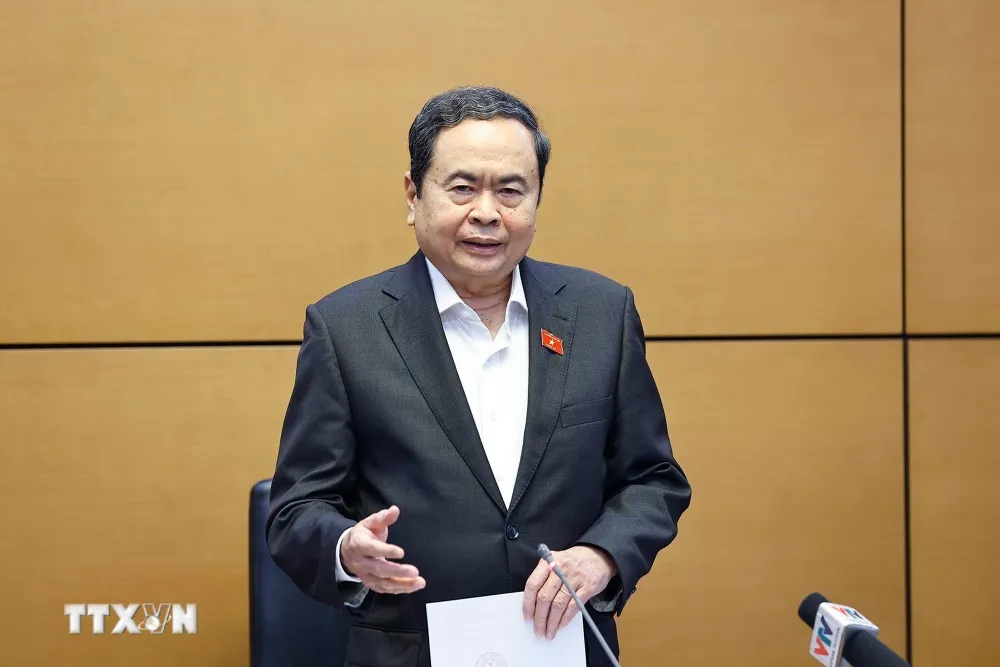 Chủ tịch Quốc hội, Chủ tịch Hội đồng Bầu cử Quốc gia Trần Thanh Mẫn. Ảnh: Doãn Tấn/TTXVN