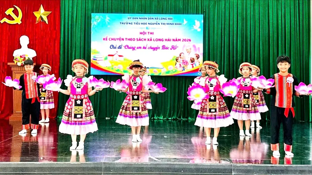 21 đội đến từ các trường tiểu học và THCS trên địa bàn xã Long Hải tham gia hội thi