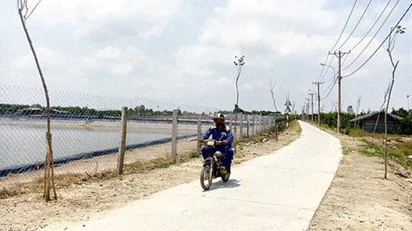 Đường Liên Ấp 2 được bê tông hóa khang trang