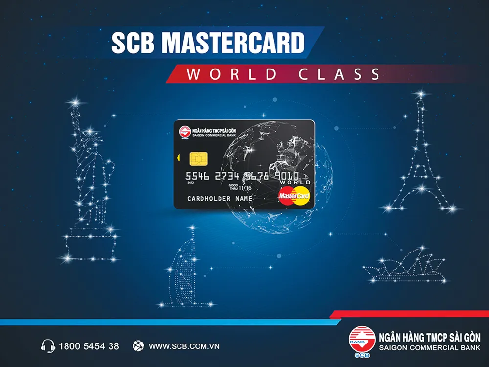 Trải nghiệm đẳng cấp xứng tầm từ thẻ tín dụng cao cấp SCB Mastercard World Class