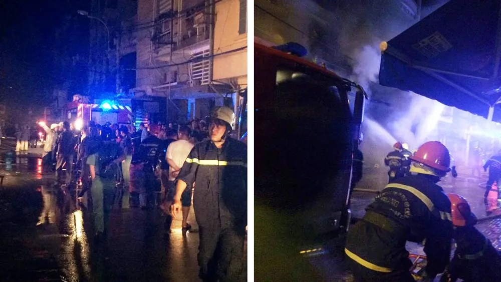 Cháy lớn ở cửa hàng túi xách ảnh 1