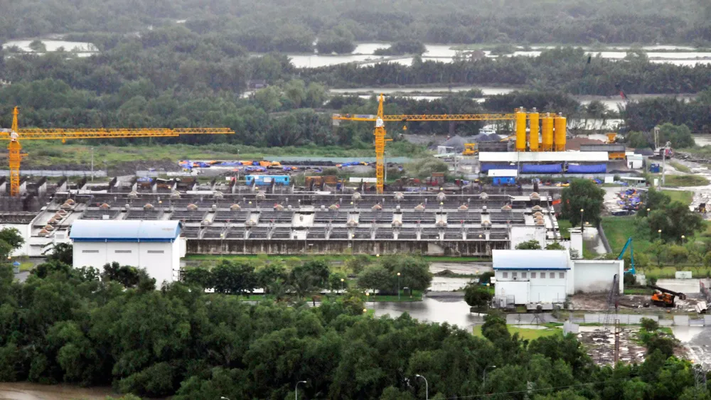 Một góc Nhà máy xử lý nước thải Bình Hưng