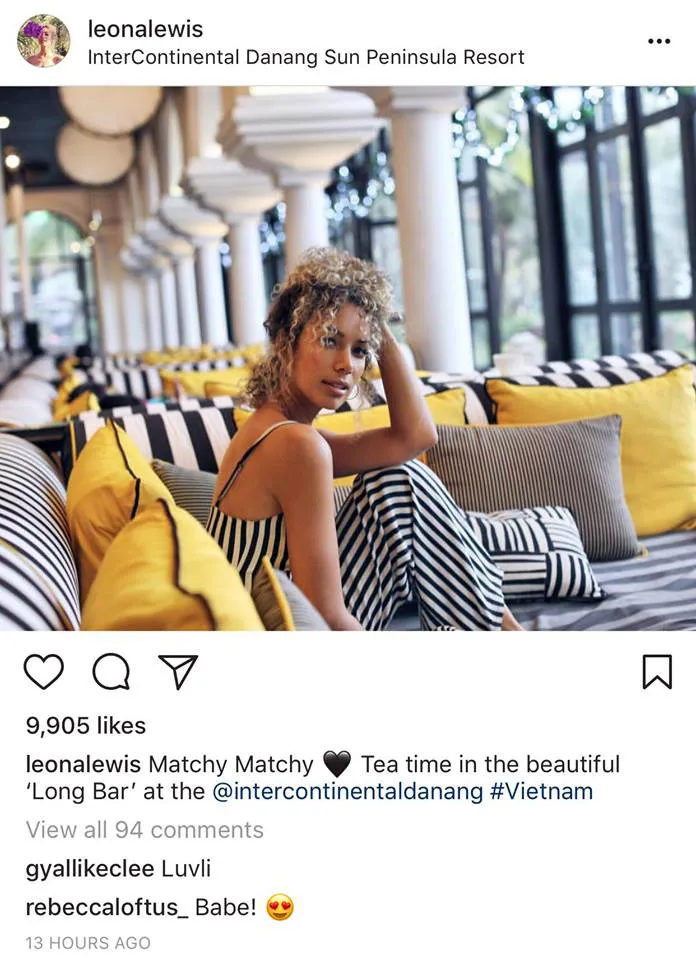 Ca sĩ Leona Lewis cùng bạn trai đón năm mới tại InterContinental Danang Sun Peninsula Resort ảnh 1