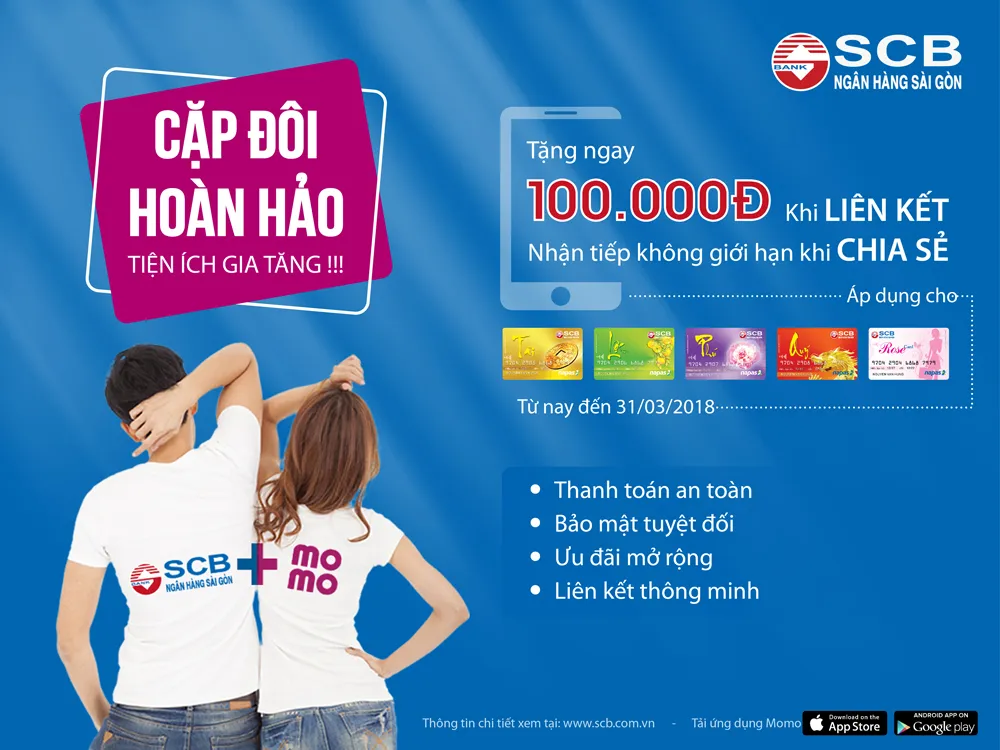 SCB hợp tác cùng ví MoMo triển khai thanh toán di động