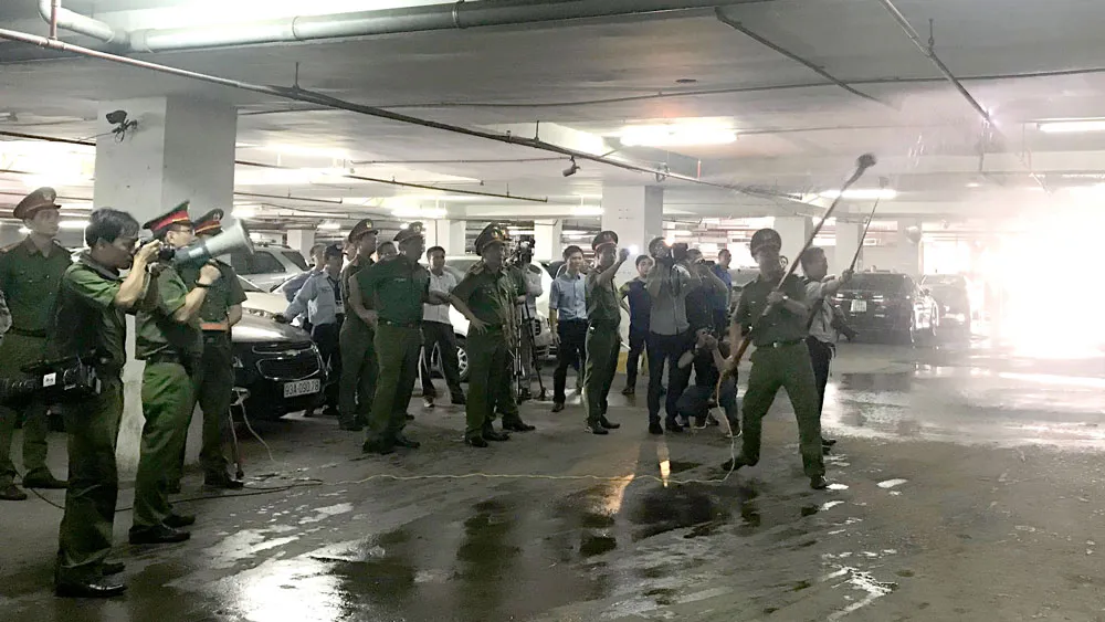 Kiểm tra an toàn PCCC tại chung cư Giai Việt, quận 8