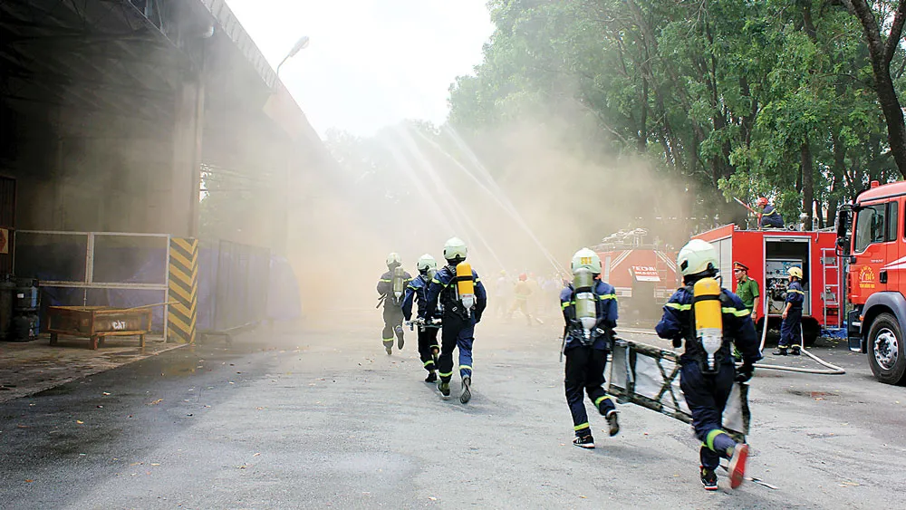 Công ty Vedan Việt Nam tích cực thực tập phương án chữa cháy và cứu nạn cứu hộ ảnh 4