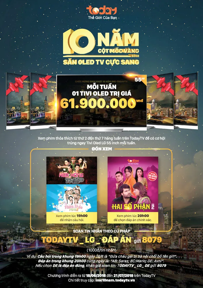 10 năm cột mốc vàng - Săn Oled tv cực sang trên Todaytv ảnh 1