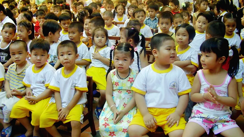 Ngày mới tại một trường mầm non. Ảnh: VÂN KHANH