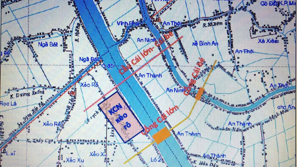 Vị trí dự kiến xây dựng hệ thống thủy lợi Cái Lớn - Cái Bé