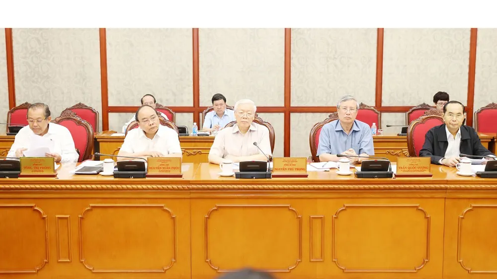 Tổng Bí thư Nguyễn Phú Trọng chủ trì Hội nghị.