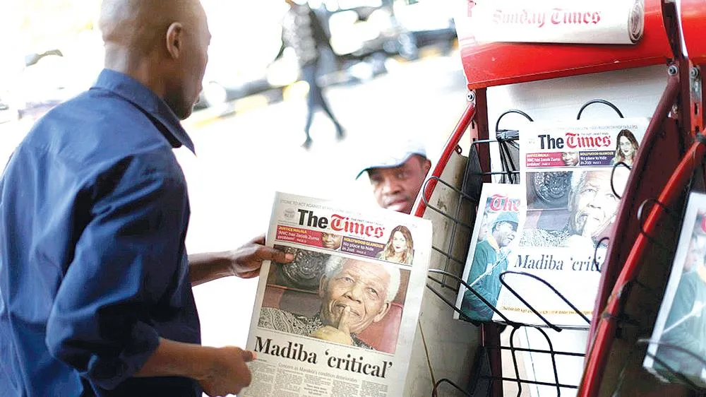 Doanh thu báo in ở Nam Phi trong năm 2018 giảm 7,7%
