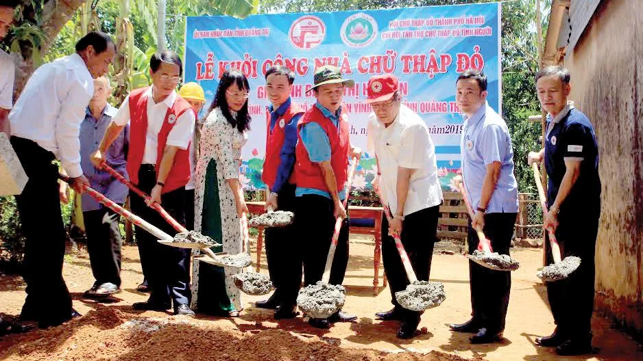 Lễ khởi công xây dựng căn nhà Hội Chữ thập đỏ tại tỉnh Quảng Trị