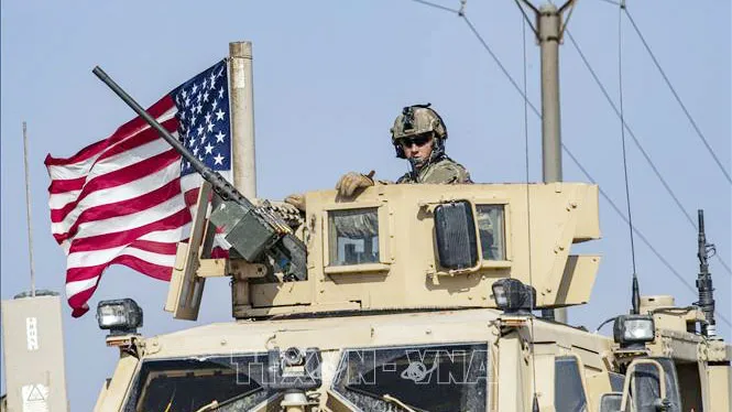 Xe quân sự của Mỹ. Ảnh: TTXVN