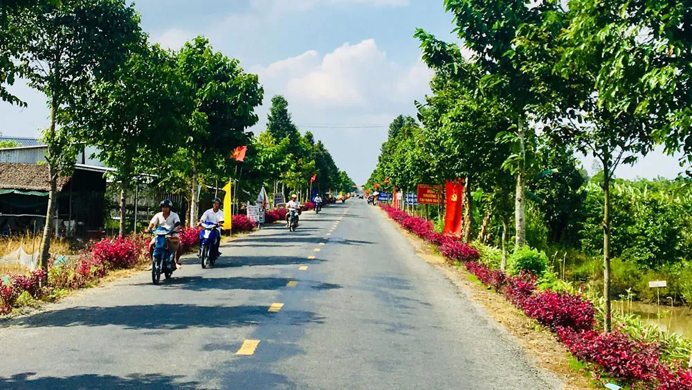 Đường nông thôn mới về trung tâm huyện Châu Thành A