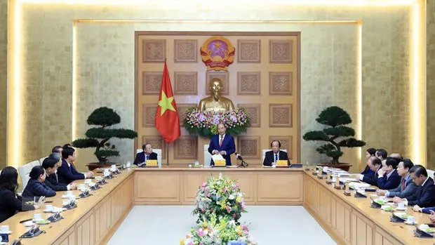 Thủ tướng Nguyễn Xuân Phúc phát biểu. Ảnh: Thống Nhất/TTXVN