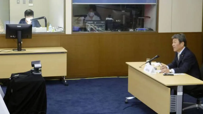 Bộ trưởng Ngoại giao Toshimitsu Motegi sẽ có chuyến công du tới Papua New Guinea và ba nước thuộc Tiểu vùng sông Mekong, gồm Campuchia, Lào và Myanmar. Nguồn: Kyodo