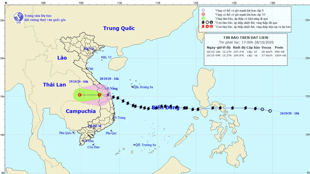 Bão số 9 suy yếu thành áp thấp nhiệt đới, từ Nghệ An đến Quảng Bình có mưa to