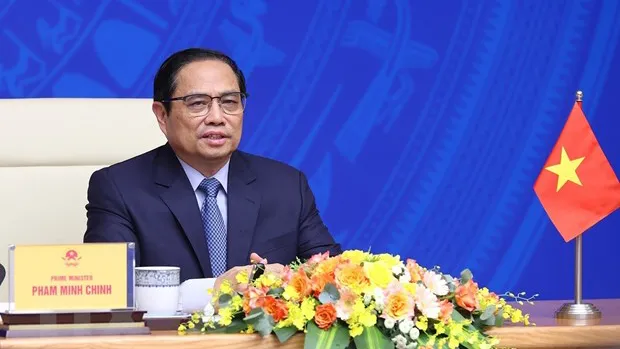 Thủ tướng Phạm Minh Chính phát biểu. Ảnh: TTXVN