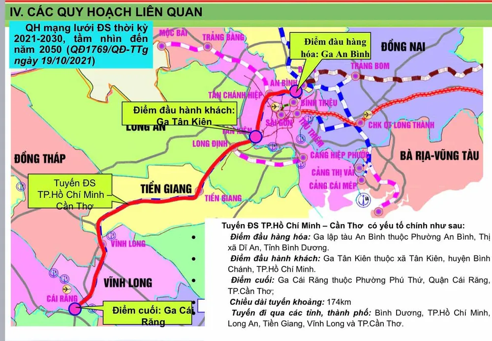 Đường sắt tốc độ cao TPHCM - Cần Thơ giúp phát triển liên kết vùng ĐBSCL. Nguồn ảnh: Liên danh tư vấn TEDI SOUTH - TRICC - TEDI