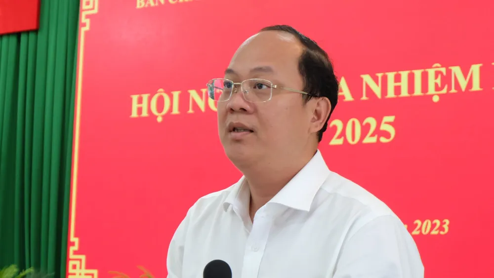 Phó Bí thư Thành ủy TPHCM Nguyễn Hồ Hải phát biểu chỉ đạo tại hội nghị