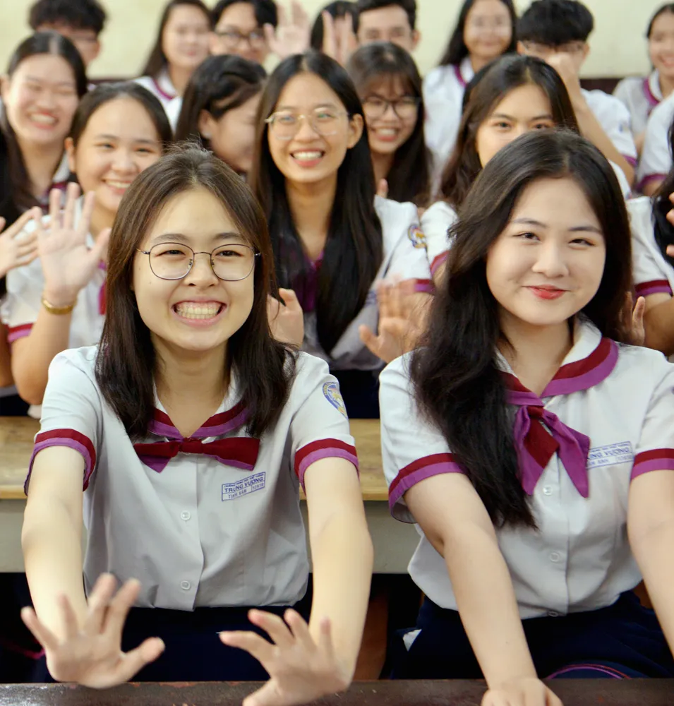 Học sinh Trường THPT Trưng Vương đã sẵn sàng cho Kỳ thi tốt nghiệp THPT năm 2023. Ảnh: CAO THĂNG