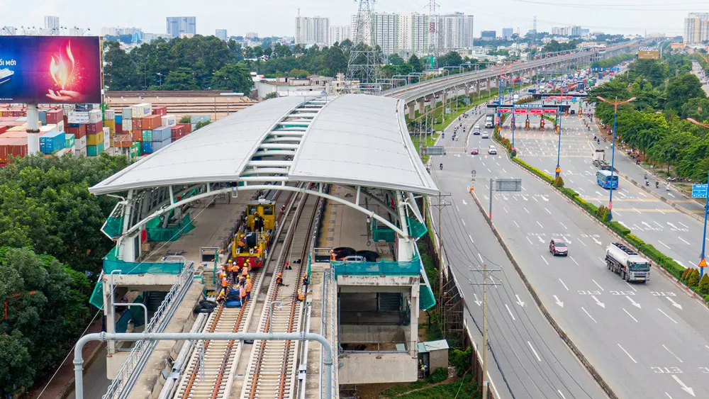 Nhà ga Bình Thái tuyến Metro số 1 Bến Thành - Suối Tiên. Ảnh: HOÀNG HÙNG