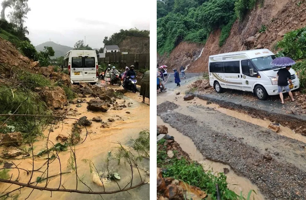 Sạt lở tại dốc Cun
