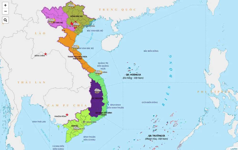 Nguồn: Trung tâm Dự báo khí tượng thủy văn Quốc gia Nguồn: Trung tâm Dự báo khí tượng thủy văn Quốc gia